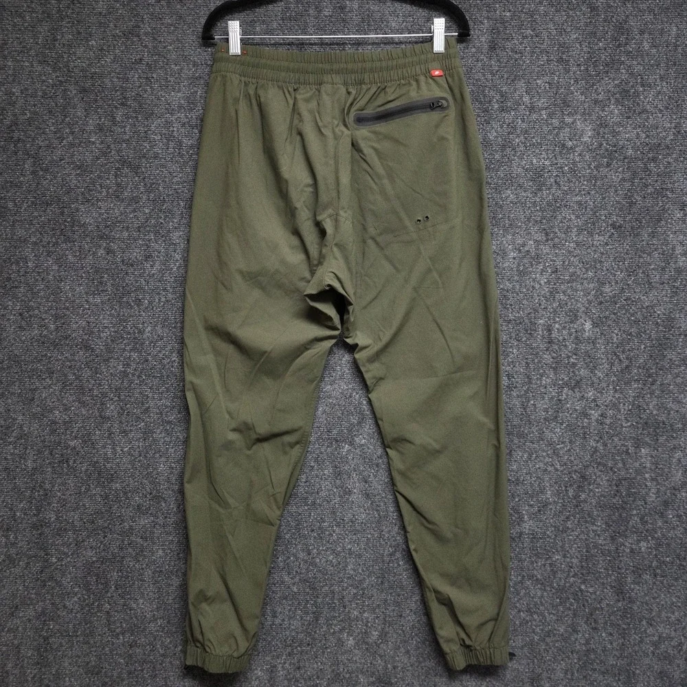 Nike Sportswear V442 Jogger Men Large Green Woven Bonded Tech Nylon Tapered FLAW